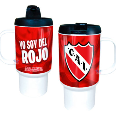 Jarro Térmico Equipos Fútbol Argentina Escudo Bandera Copa Independiente Rojo de Avellaneda Club Atlético