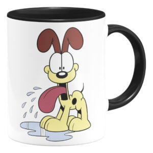 Taza Interior De Color Odie Garfied Retro