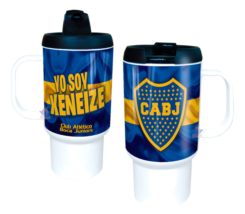 Jarro Térmico Equipos Fútbol Argentina Escudo Bandera Copa Boca Juniors Xeneixe Club Atlético