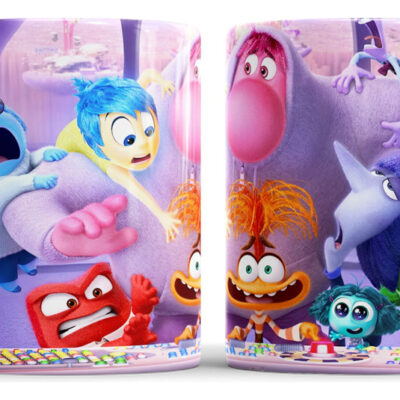 Taza Cerámica Emoción Tristeza Alegría Ansiedad Furia Mente 3. Todos los Personajes