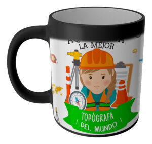 Taza Magica Aqui Toma El La Mejor Profesiones Regalo Familia TOPOGRAFA