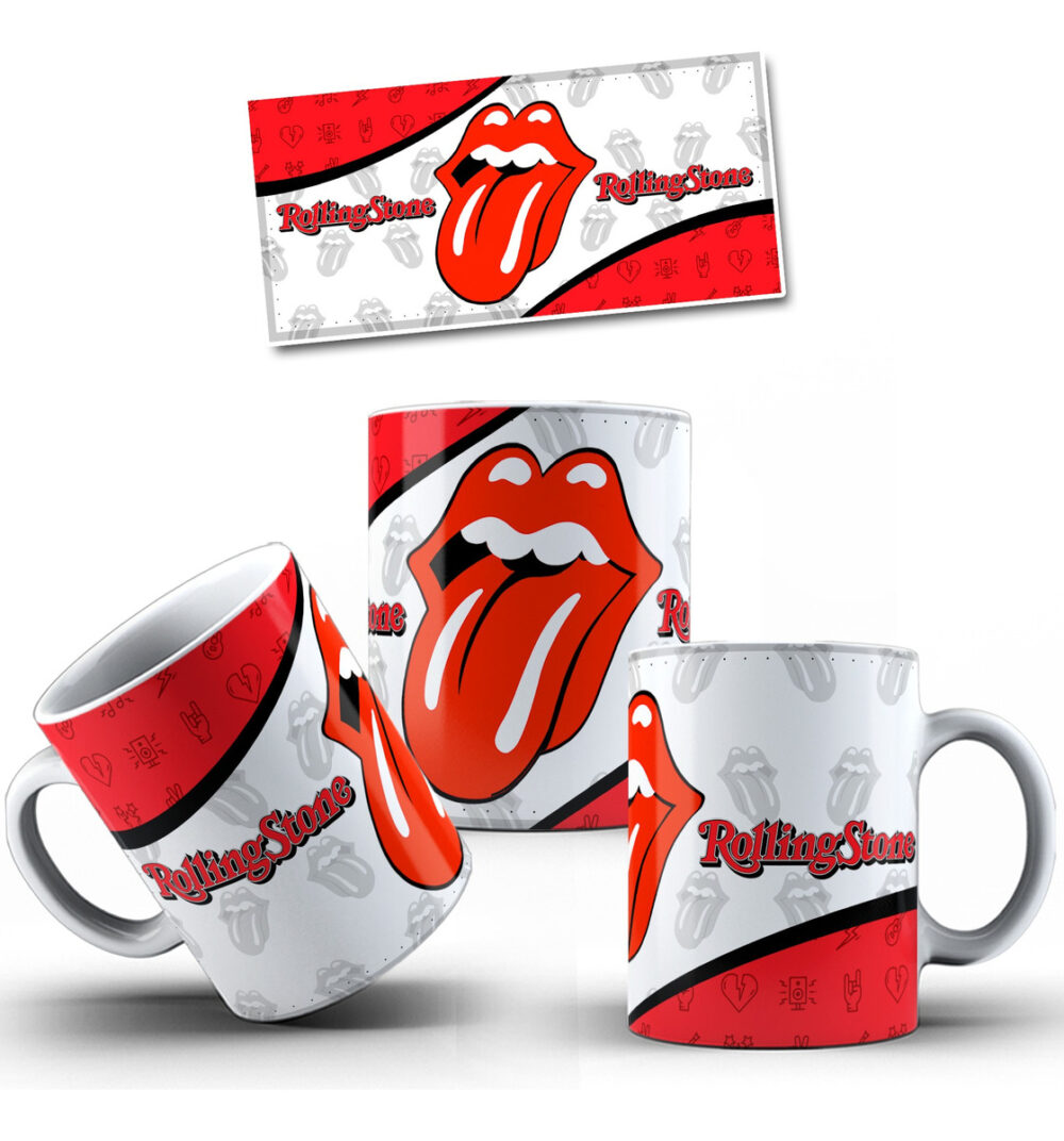 Taza Cerámica Rock Internacional Música Todas Las Bandas Pop Rolling Stones 2