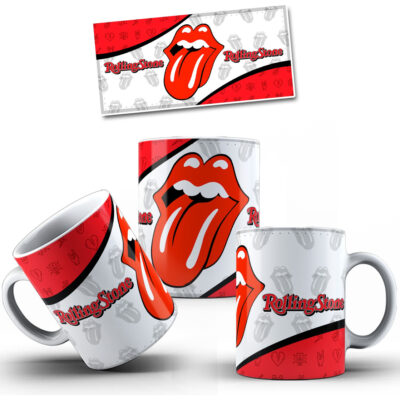 Taza Cerámica Rock Internacional Música Todas Las Bandas Pop Rolling Stones 2