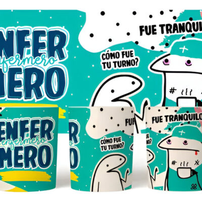 Taza Cerámica Flork Profesiones Trabajo Enfermero