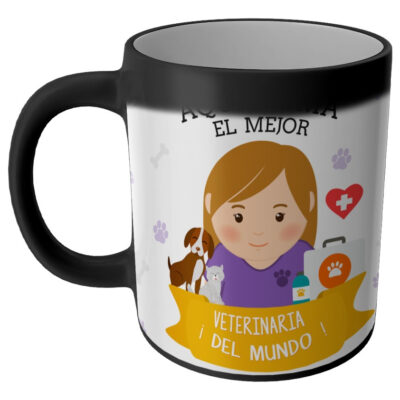 Taza Magica Aqui Toma El La Mejor Profesiones Regalo Familia VETERINARIA