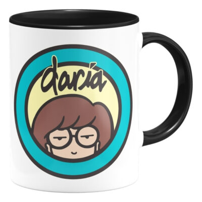 Taza Daria Cerámica Estilo Retro Coleccionable Logo