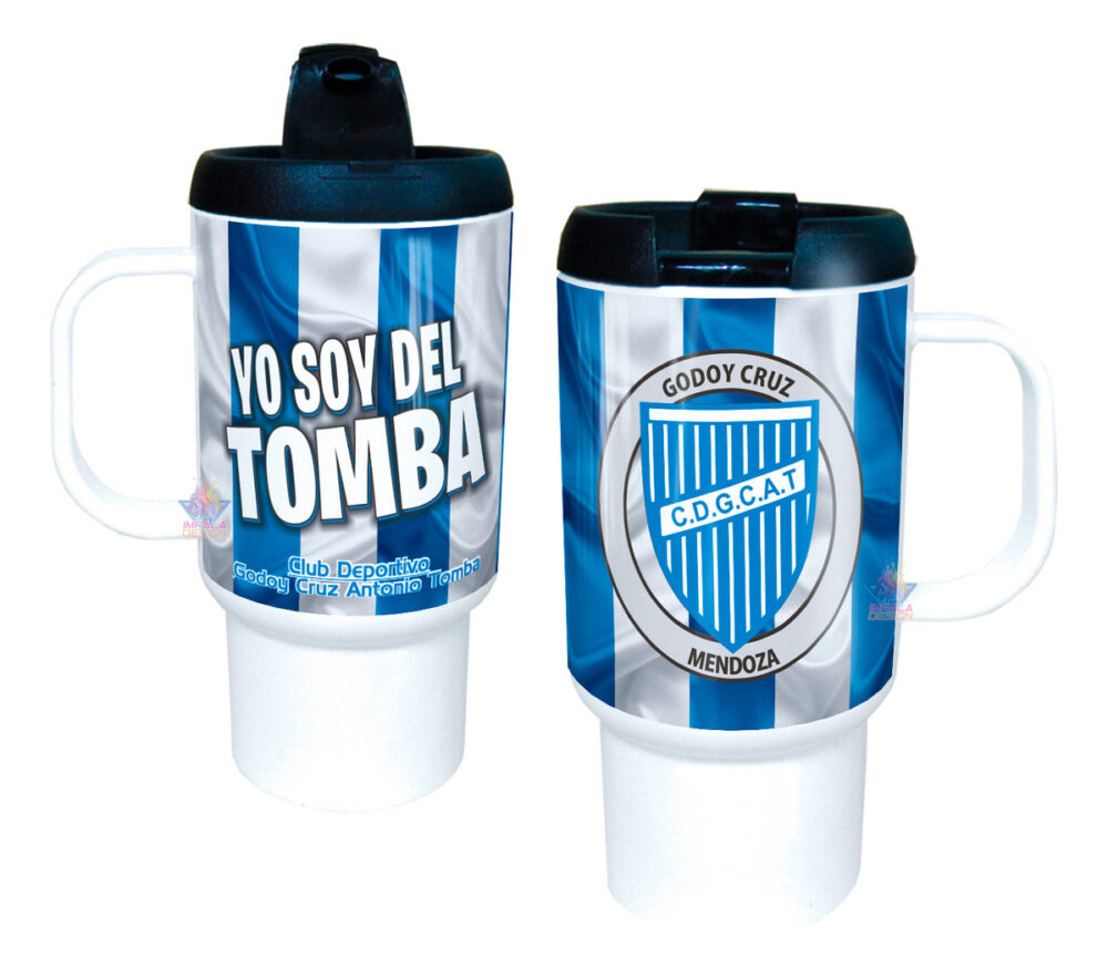 Jarro Térmico Equipos Fútbol Argentina Escudo Bandera Copa Godoy Cruz Antonio Tomba Club Deportivo Mendoza