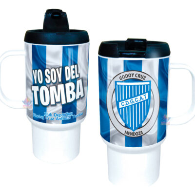 Jarro Térmico Equipos Fútbol Argentina Escudo Bandera Copa Godoy Cruz Antonio Tomba Club Deportivo Mendoza