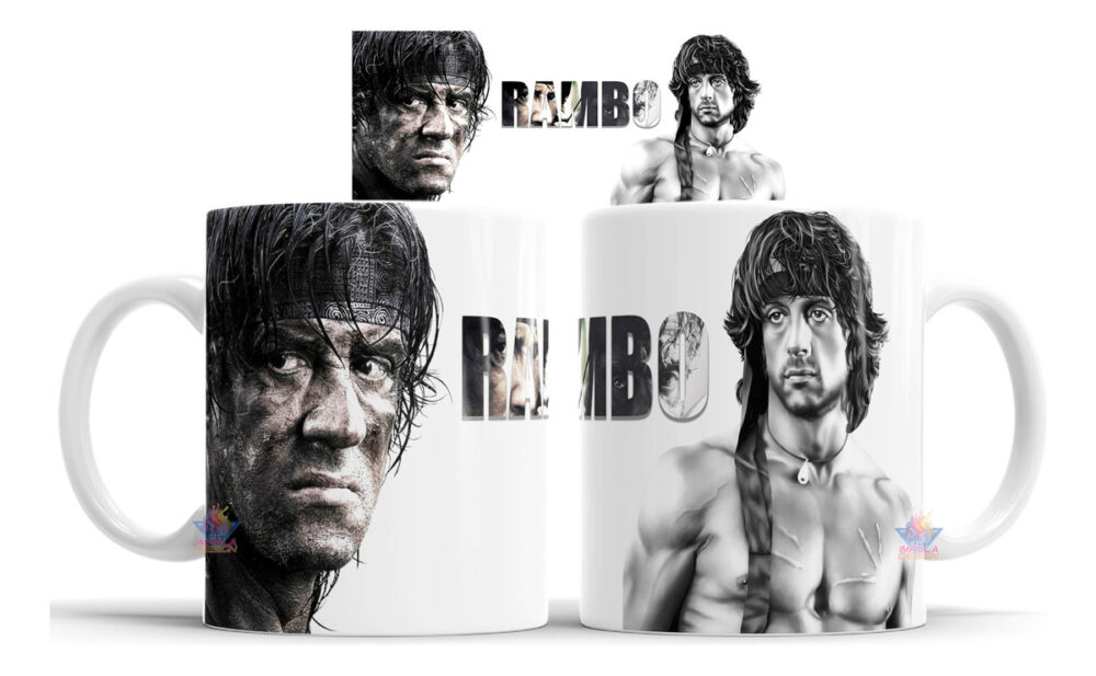 Taza Rambo Pelicula Sylvester Stallone John Logo Cuchillo