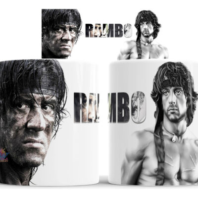 Taza Rambo Pelicula Sylvester Stallone John Logo Cuchillo