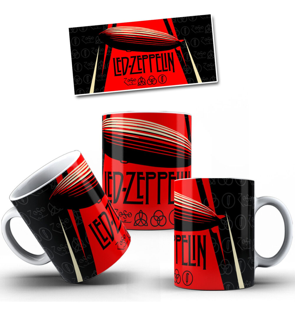 Taza Cerámica Rock Internacional Música Todas Las Bandas Pop Led Zeppelin