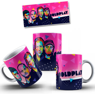 Taza Cerámica Rock Internacional Música Todas Las Bandas Pop Coldplay