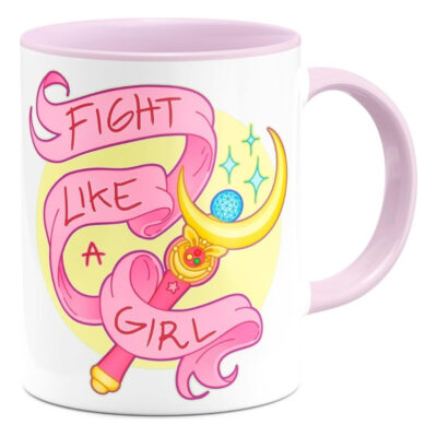 Taza Sailor Moon Fight Anime Interior De Color Poder