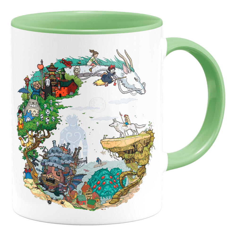 Taza Studio Ghibli Chihiro Totoro 04 Anime Verde