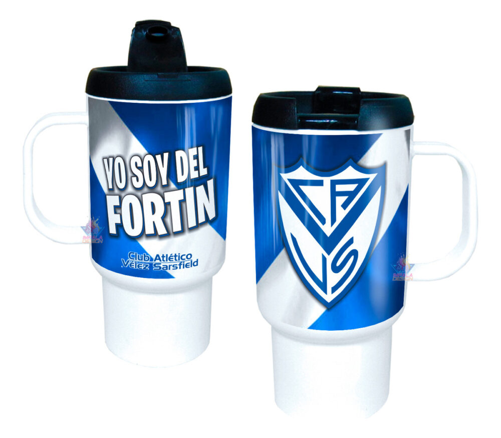 Jarro Térmico Equipos Fútbol Argentina Escudo Bandera Copa Vélez Sarsfield Fortin Club Atlético