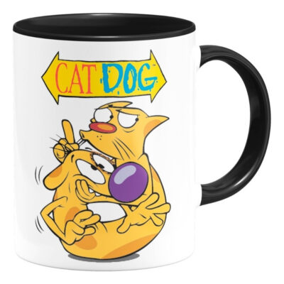 Taza Interior De Color Catdog Caricaturas Retro
