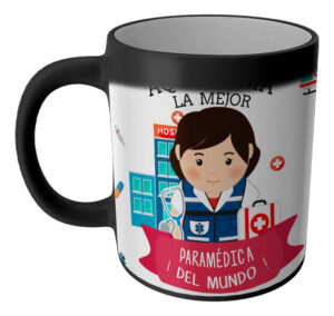 Taza Magica Aqui Toma El La Mejor Profesiones Regalo Familia PARAMEDICA MUJER