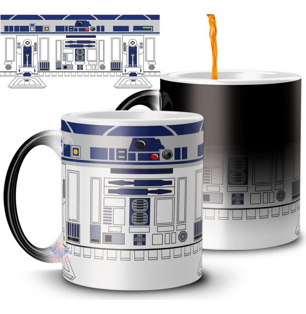 Taza Mágica Robot R2d2 Película Arturito Café Termosensible