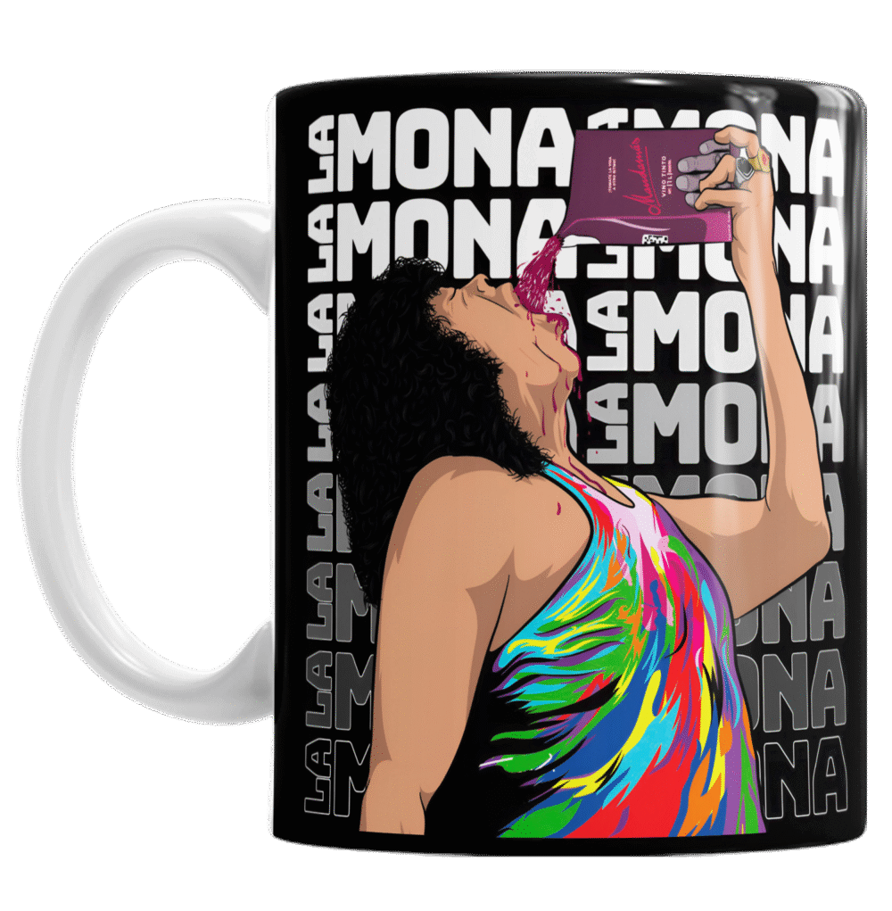 Taza Cerámica La Mona Jiménez Vino Música Córdoba Cuarteto