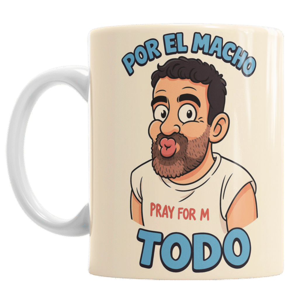 Taza Cerámica Martín Cirio Por El Macho Todo Frase Fan Influencer