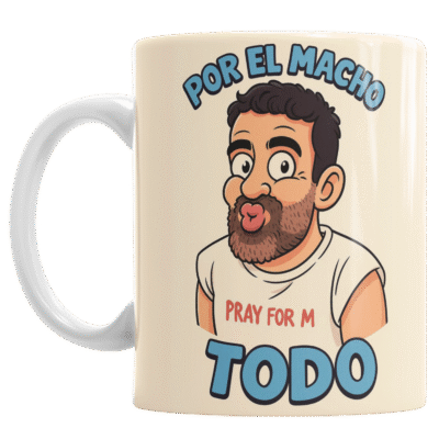 Taza Cerámica Martín Cirio Por El Macho Todo Frase Fan Influencer