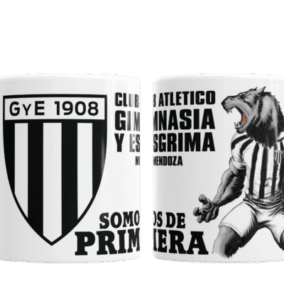 Taza Cerámica Gimnasia Esgrima Lobo Mendocino Campeón Primera