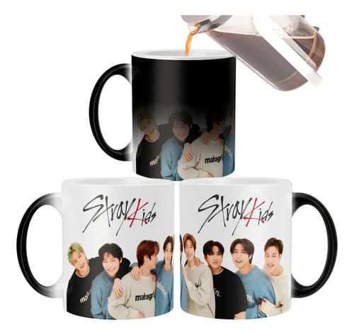 Taza Mágica Stray Kids K-pop Cerámica Stay Felix Hyunjin Negro Stray Kids Kpop 3 Taza Mágica Stray Kids K-pop Cerámica Stay Felix Hyunjin Negro Stray Kids Kpop - Image 3