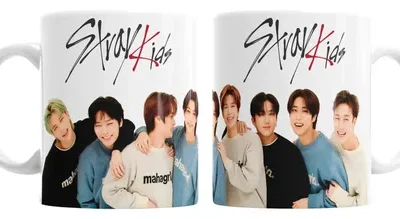 Taza Stray Kids K-pop Cerámica Stay Felix Hyunjin Bang Chan Blanco Stray Kids Kpop