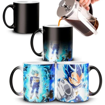Taza Mágica De Dragon Ball Vegeta Ultra Instinto Negro Modelo 01