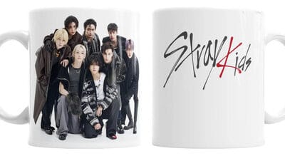 Taza Cerámica Stray Kids K-pop Stay Felix Hyunjin Bang Chan Blanco Stray Kids K-pop