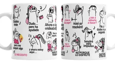Taza De Cerámica Meme Flork Estaba Triste Me Compre Algo Blanco Flork Meme Estaba Triste