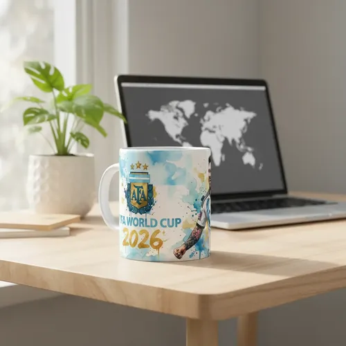 Taza Messi Cerámica Mundial 2026 Figurita Argentina Campeón Blanco Messi Argentina 2 Taza Messi Cerámica Mundial 2026 Figurita Argentina Campeón Blanco Messi Argentina - Image 2
