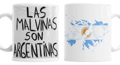 Las Malvinas Son Argentinas Mundial Taza Trapo Bandera Blanco Las Malvinas Son Argentinas Mundial